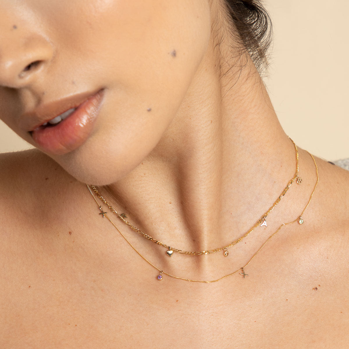 Charm Compatible Necklaces & Bracelets - Soho Chain Necklace in Solid Gold - Chain Necklace - Astrid & Miyu