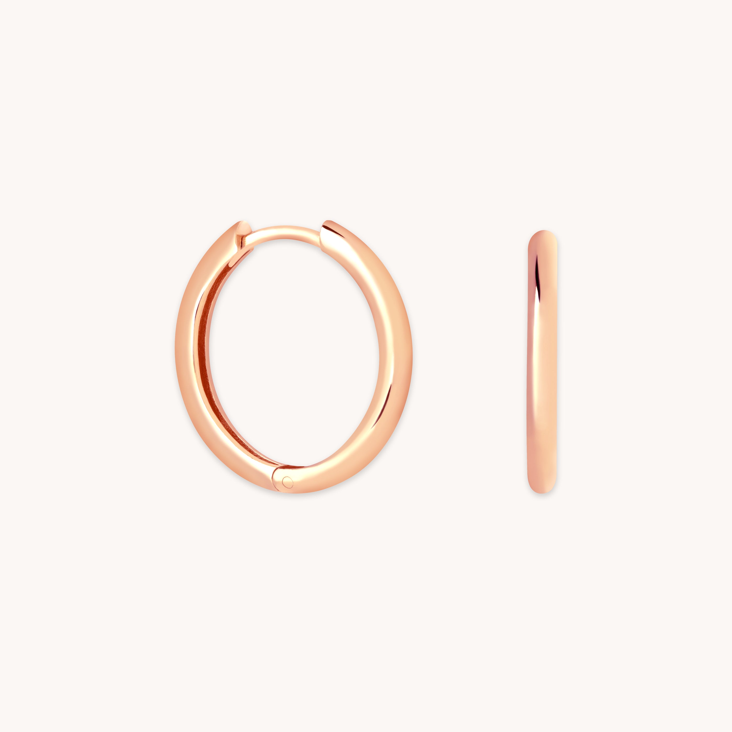 Rose gold hinged hot sale hoop earrings