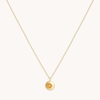 Gemstone Jewellery - November Citrine Birthstone Necklace in Solid Gold - Pendant Necklace - Astrid & Miyu