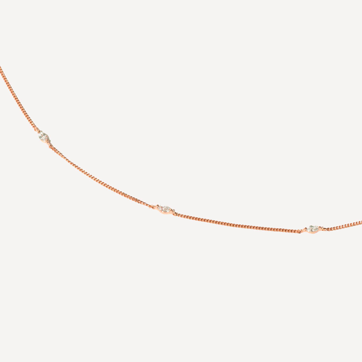 Navette Crystal Bracelet in Rose Gold