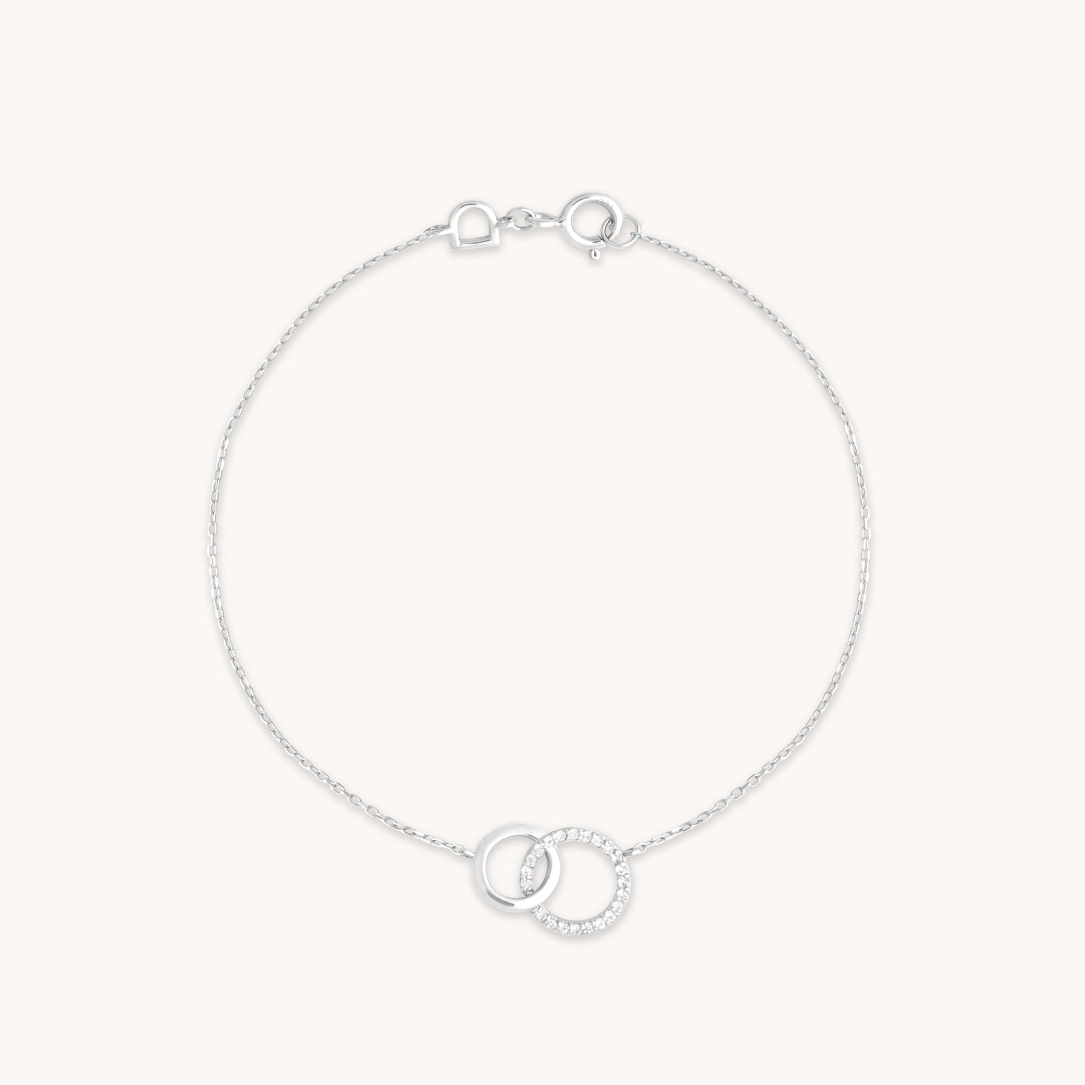 Orbit Topaz Bracelet in Solid White Gold