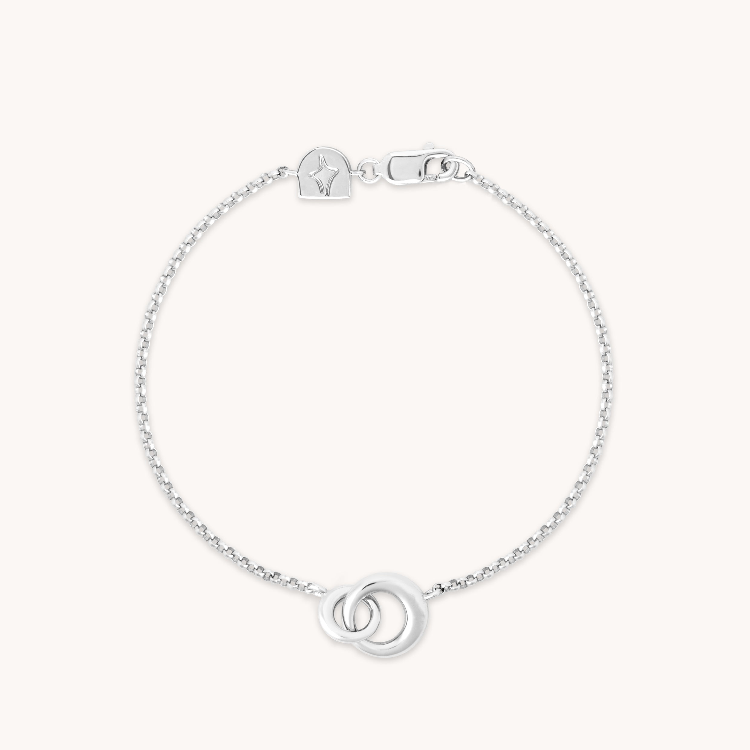 Dome Link Bracelet in Silver