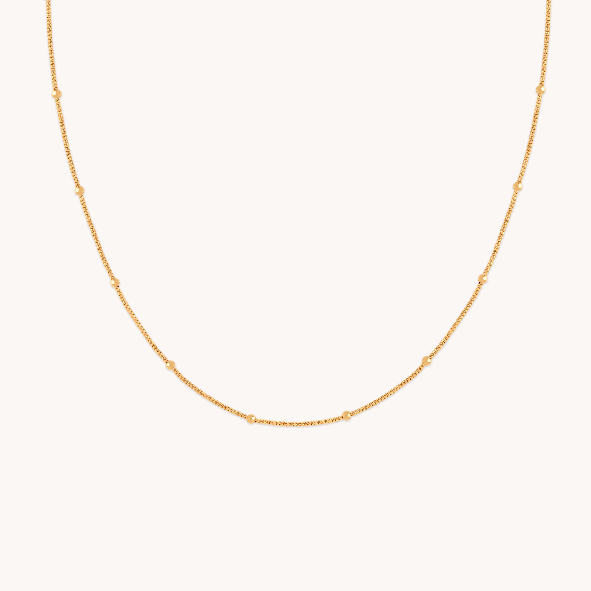 Essential Beaded Chain Necklace in Gold