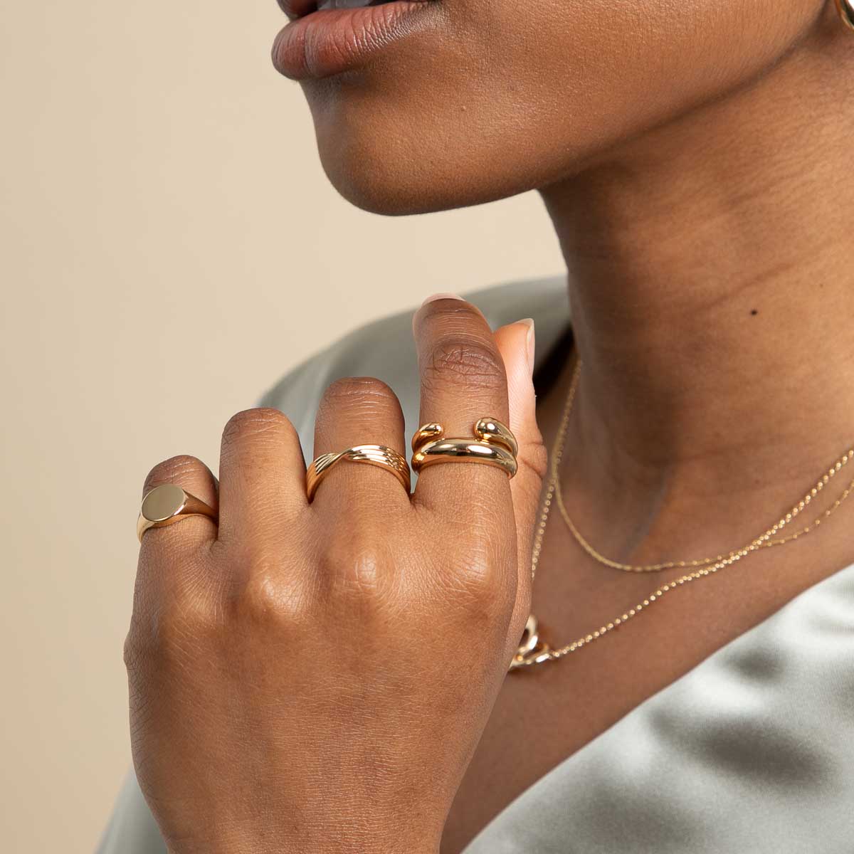 Molten Open Ring in Gold