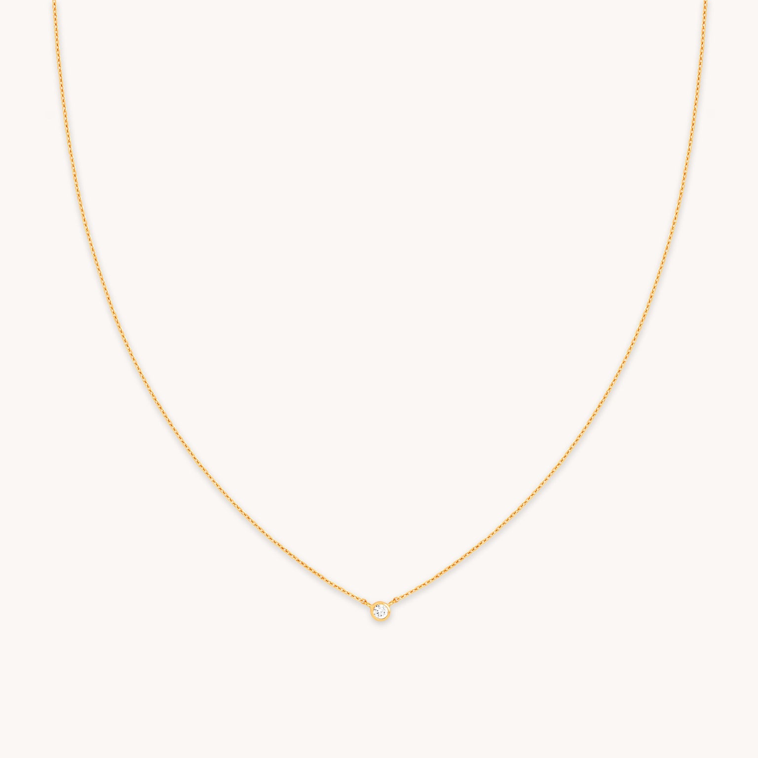 Essential Crystal Pendant Necklace in Gold
