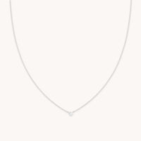 Essential Crystal Pendant Necklace in Silver