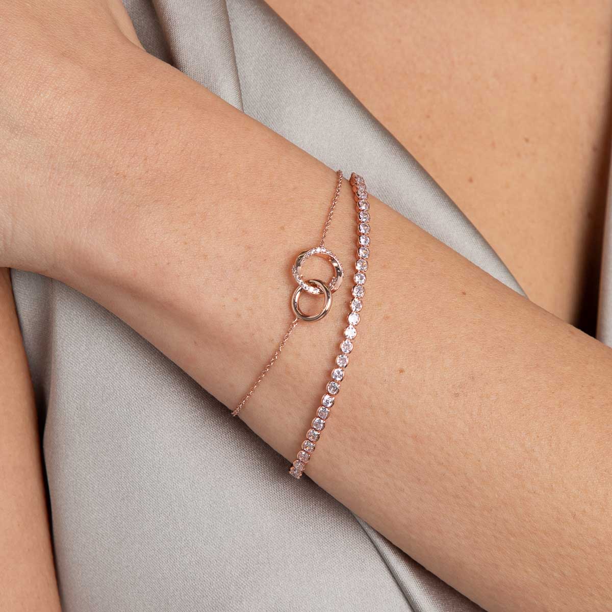Gleam Bold Tennis Chain Bracelet in Rose Gold