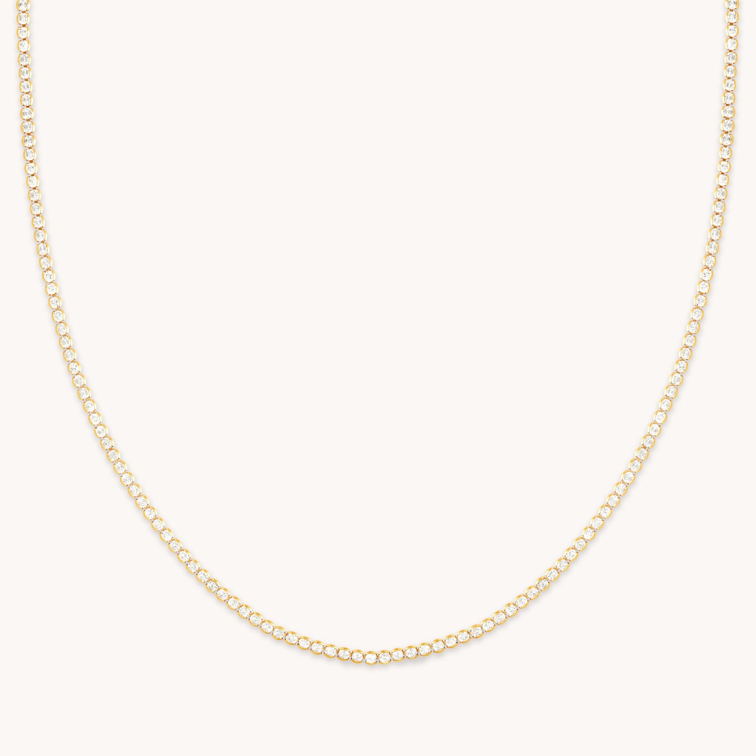 Gleam Tennis Chain Necklace in Gold
