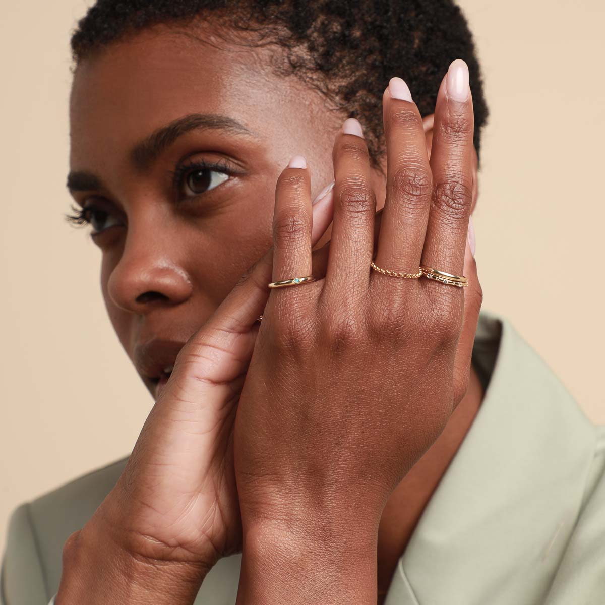 Opal Dome Ring in Solid Gold