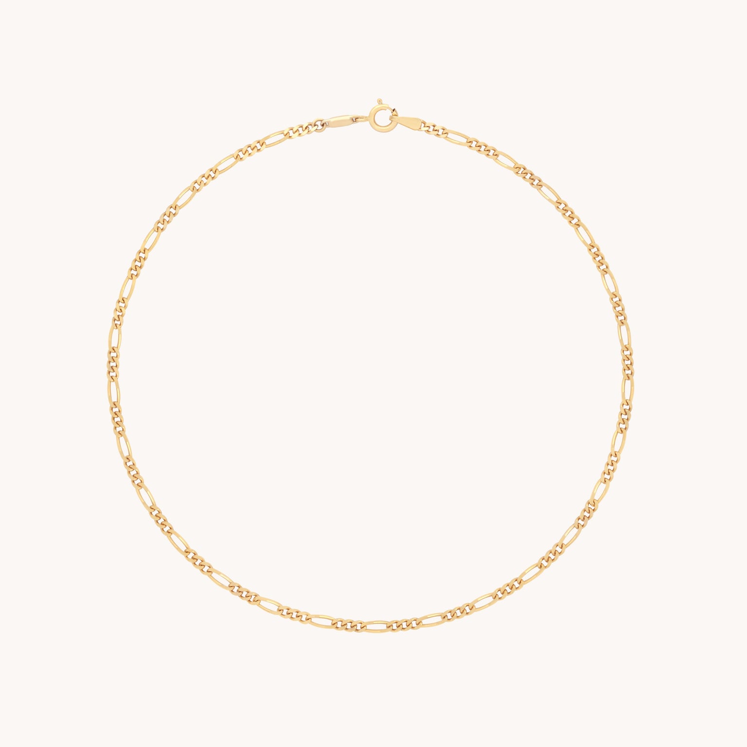 Soho Story Chain Anklet in Solid Gold