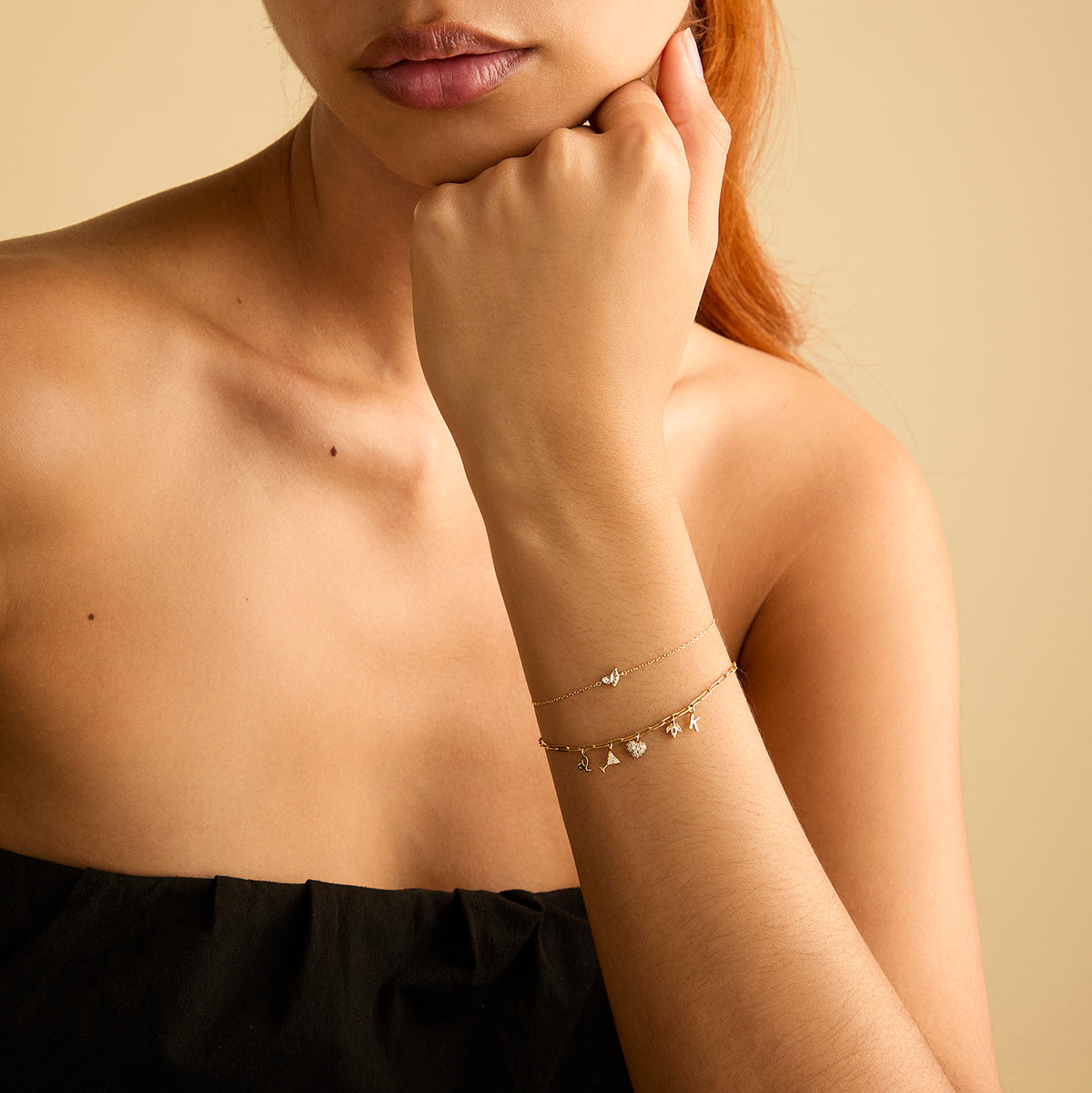 White Topaz Cluster Bracelet in 9k Gold