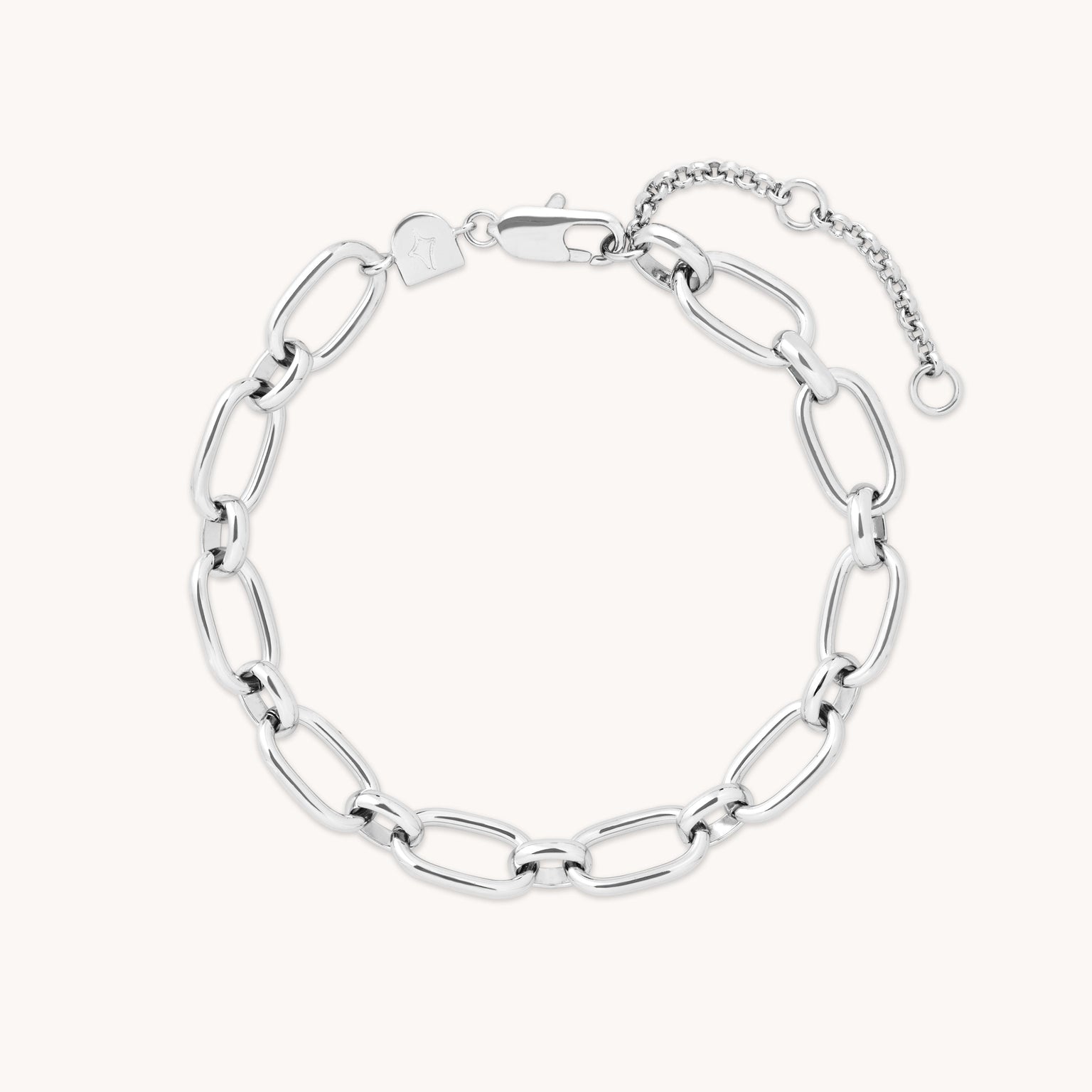 Open Link Chain Bracelet in Silver