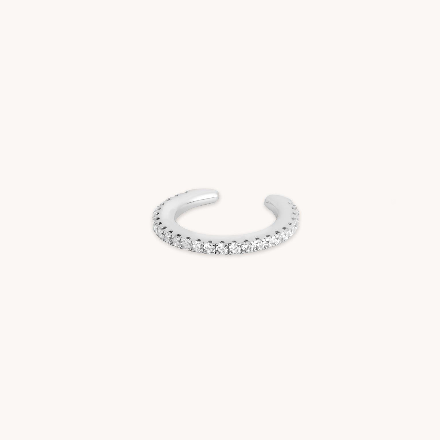Crystal Ear Cuff in Silver