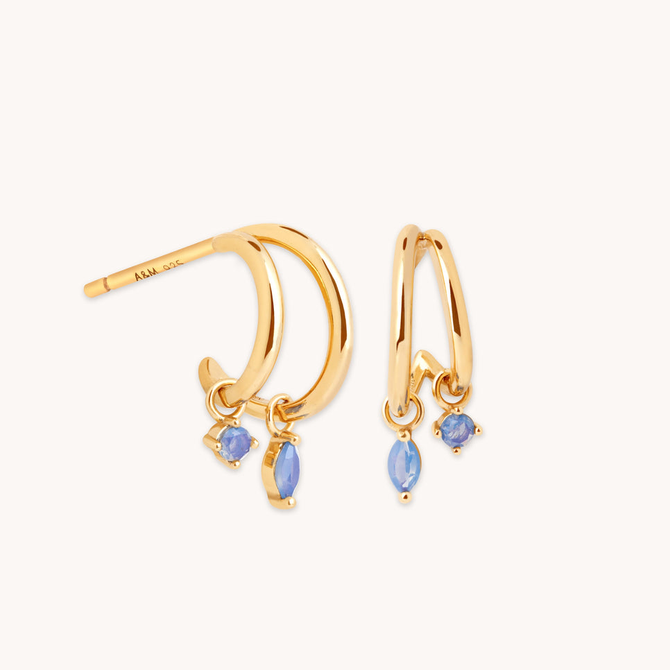 Opal Illusion Huggies in Gold