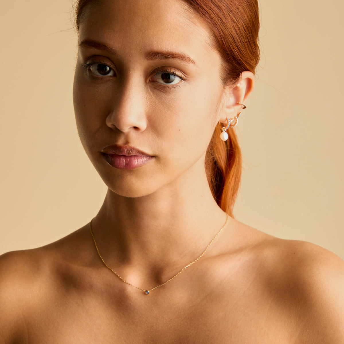 Opal Pendant Necklace in Gold