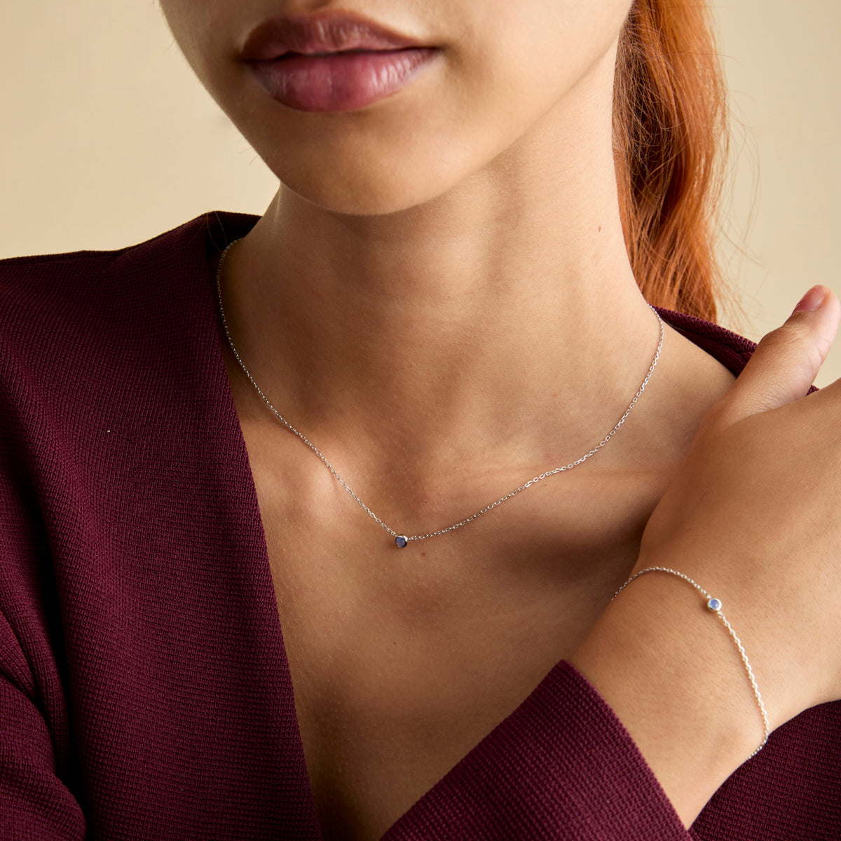 Opal Pendant Necklace in Silver
