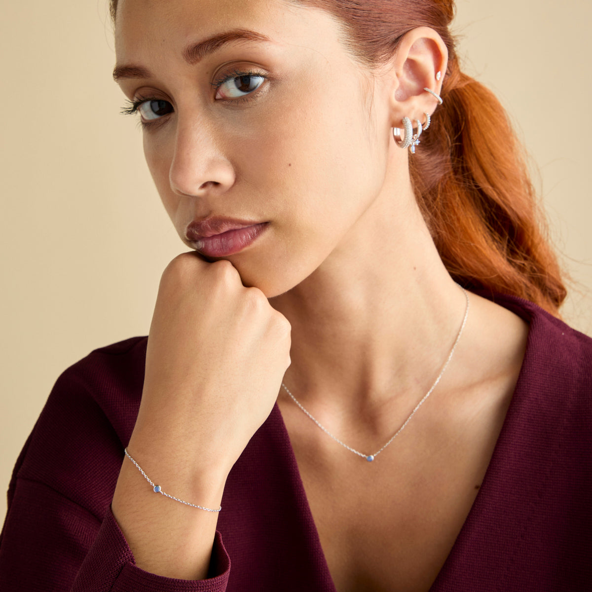 Opal Pendant Necklace in Silver