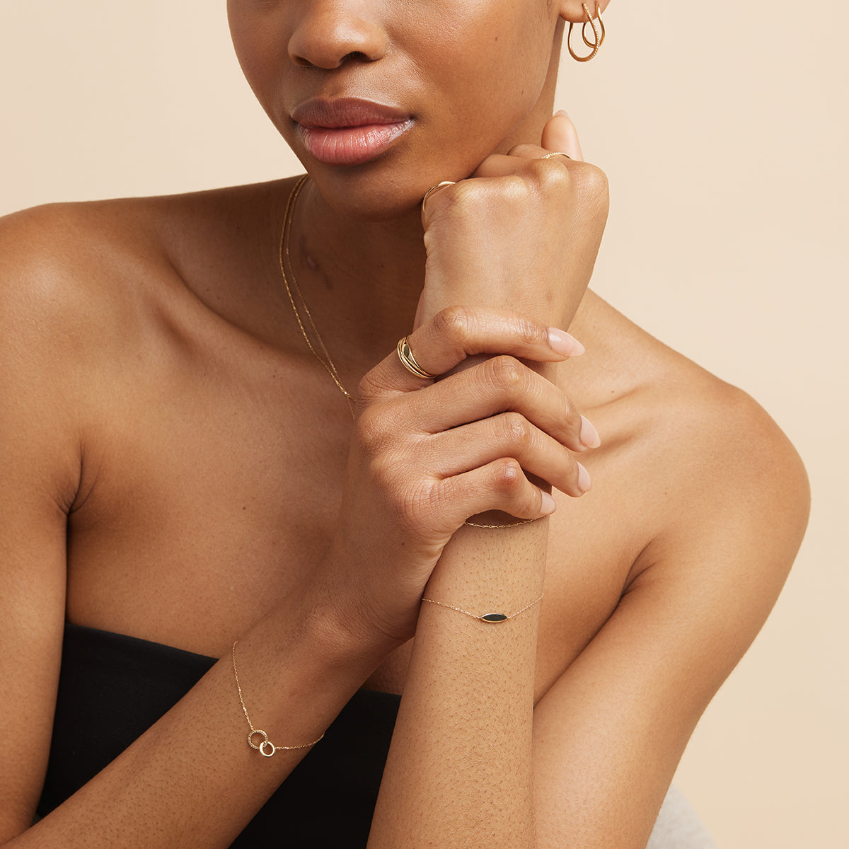 ID Charm Bracelet in Solid Gold