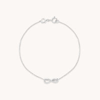 Infinite Charm Bracelet in Solid White Gold