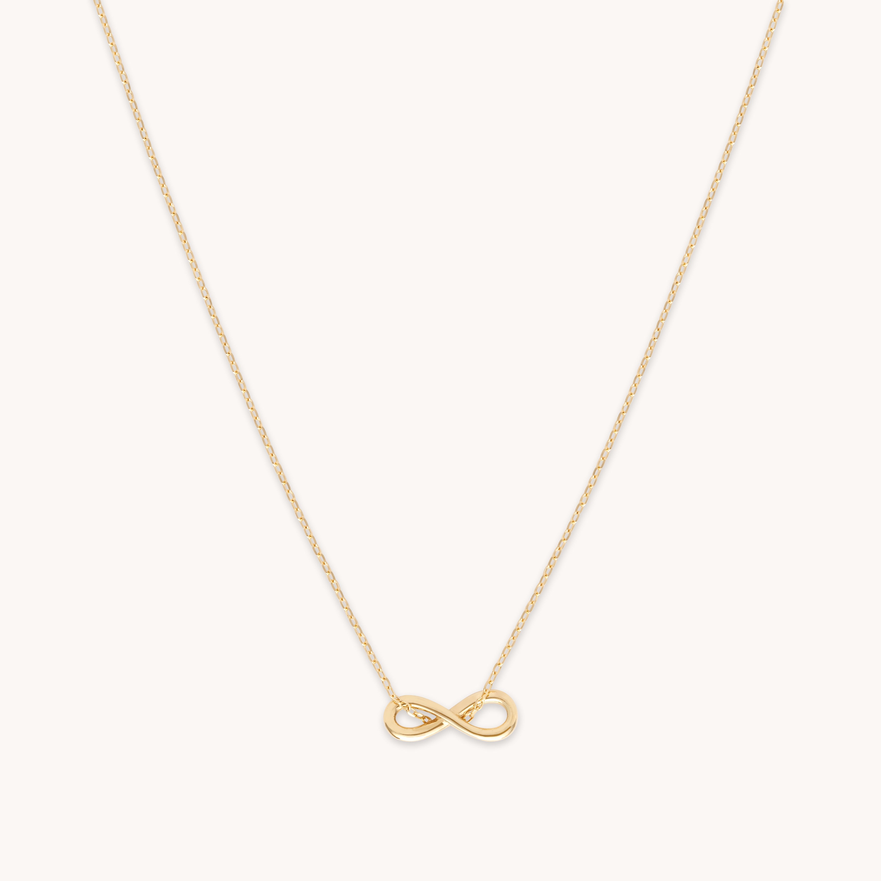 Infinite Pendant Necklace in Solid Gold