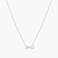 Infinite Pendant Necklace in Solid White Gold
