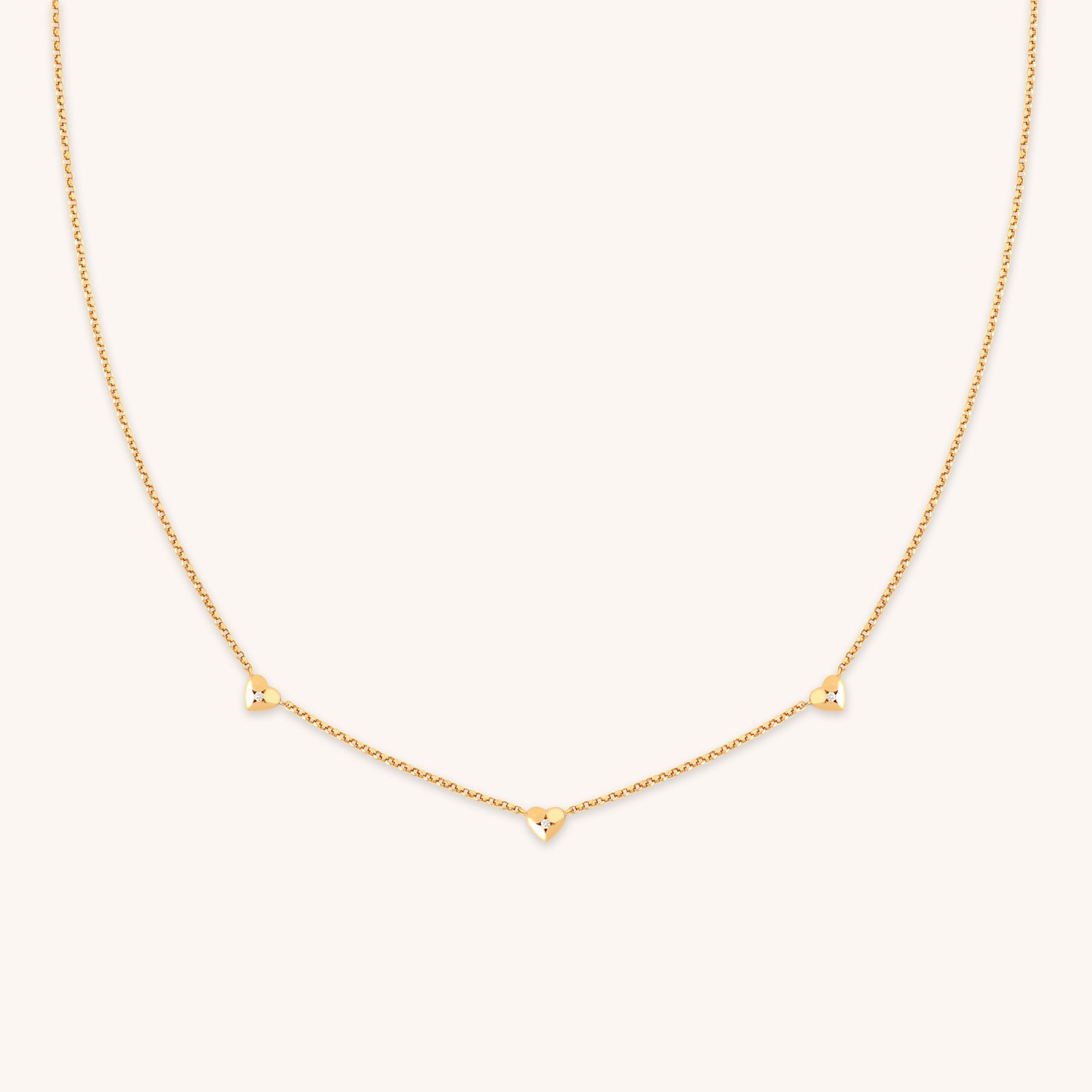 Heart Charm Necklace in Gold