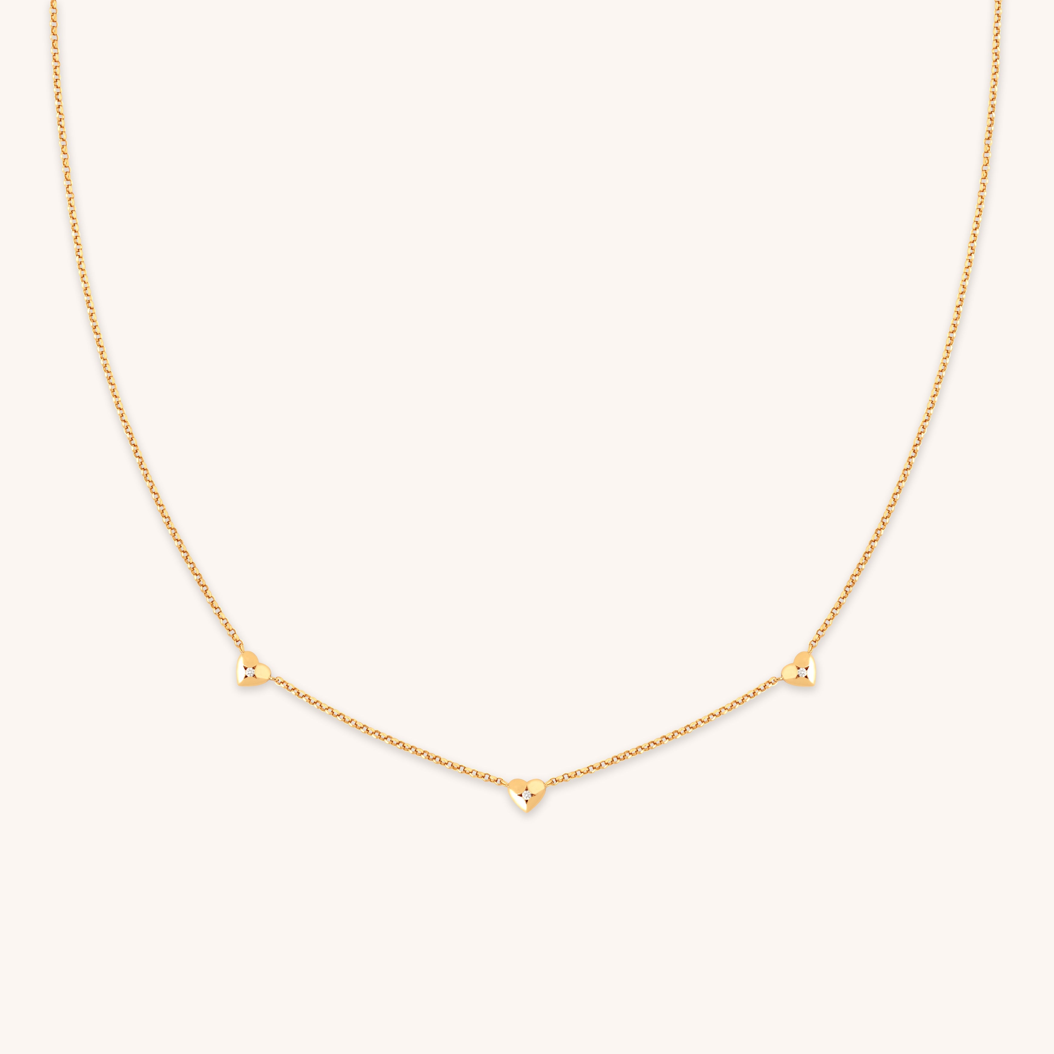 Heart Charm Necklace in Gold