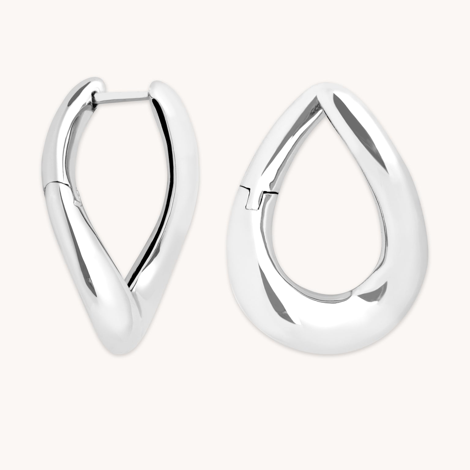 Molten Large Hoops in Silver