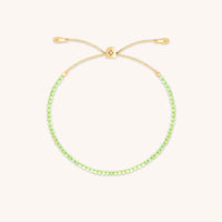 Peridot August Beaded Bracelet in Solid Gold