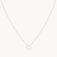 Mother of Pearl Pendant Necklace in Silver