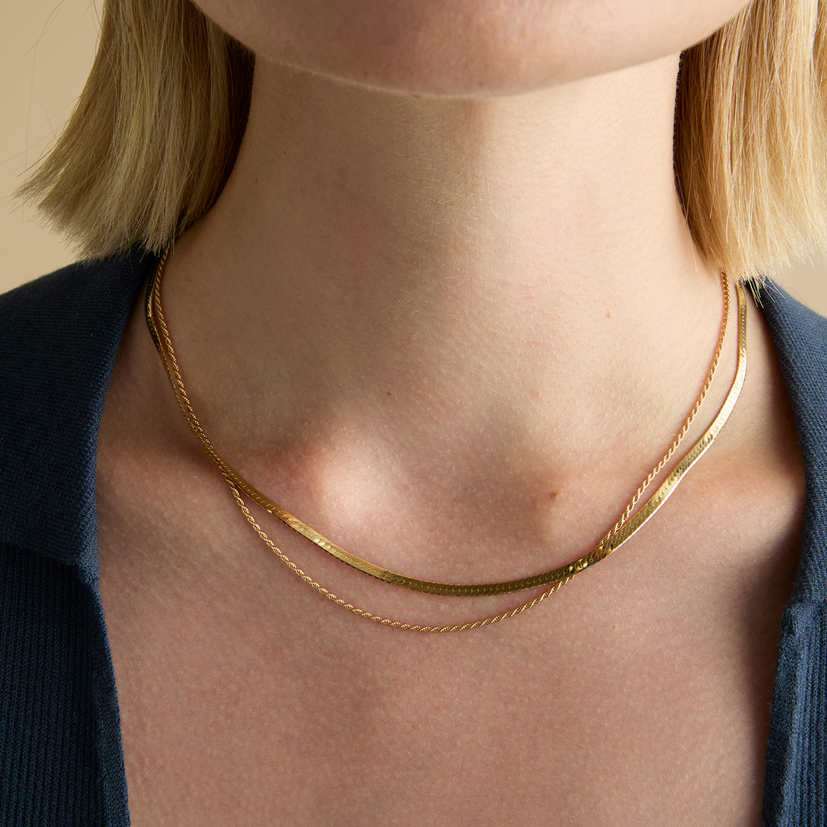 Essential Snake Chain Necklace in Gold