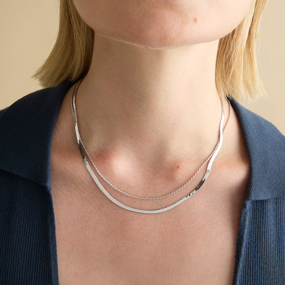 Essential Snake Chain Necklace in Silver