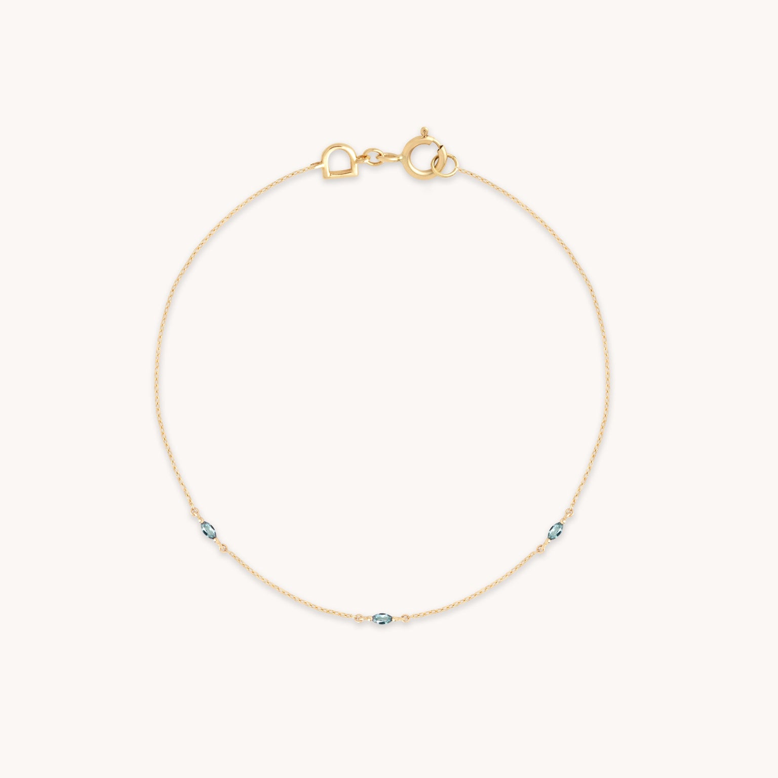 Alexandrite Charm Bracelet in Solid Gold