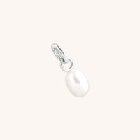 Pearl Clip Charm in Silver