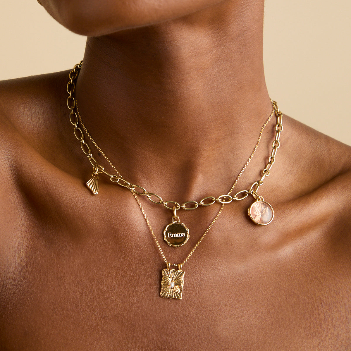 Coin Clip Charm in Gold