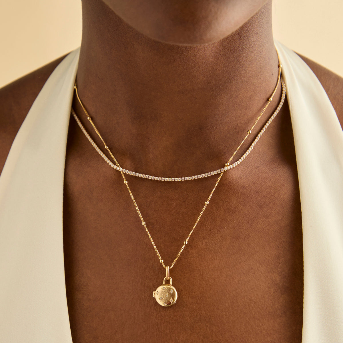 Cosmic Locket Clip Charm in Gold