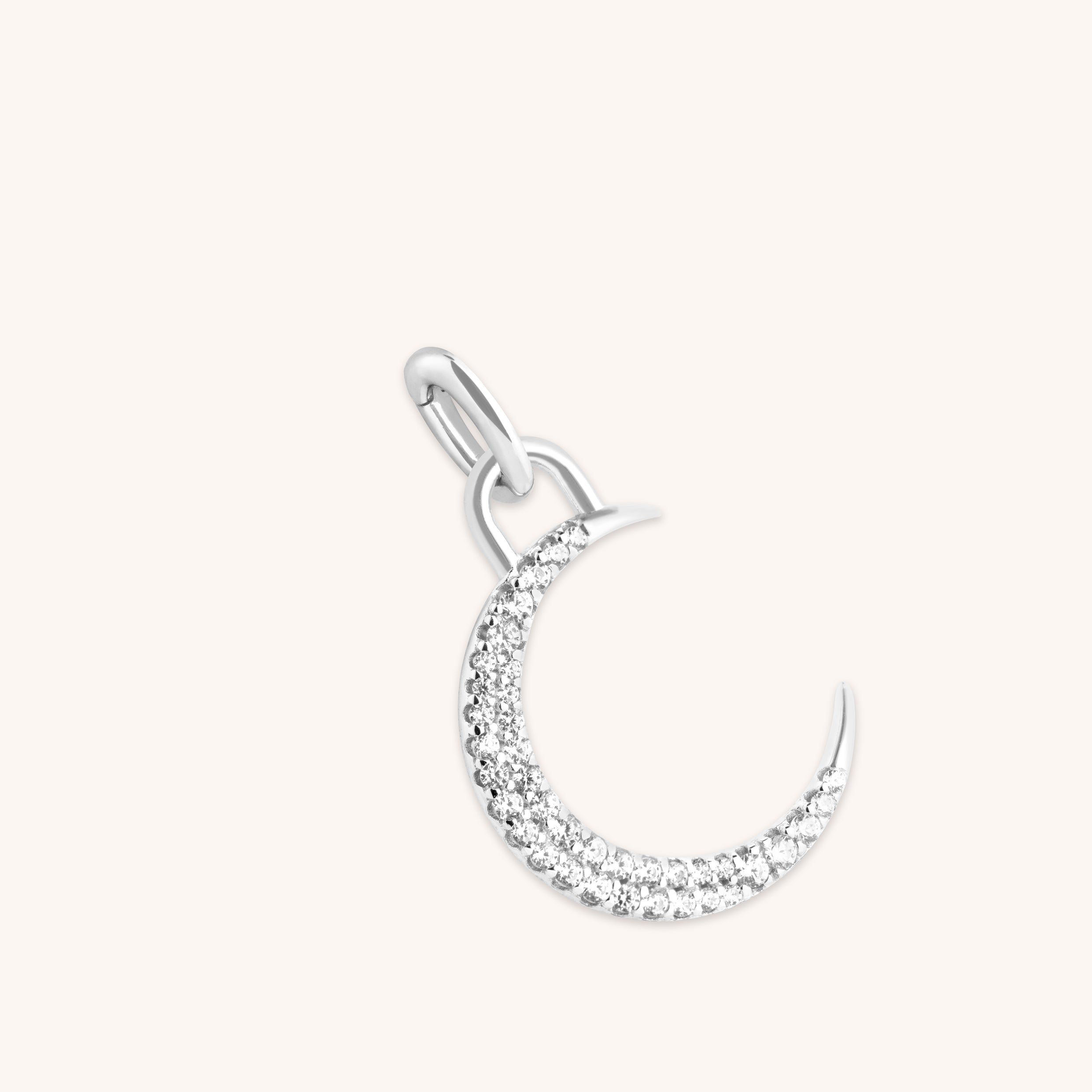 Moon Clip Charm in Silver
