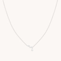 Diamond Marquise Drop Pendant Necklace in Solid White Gold
