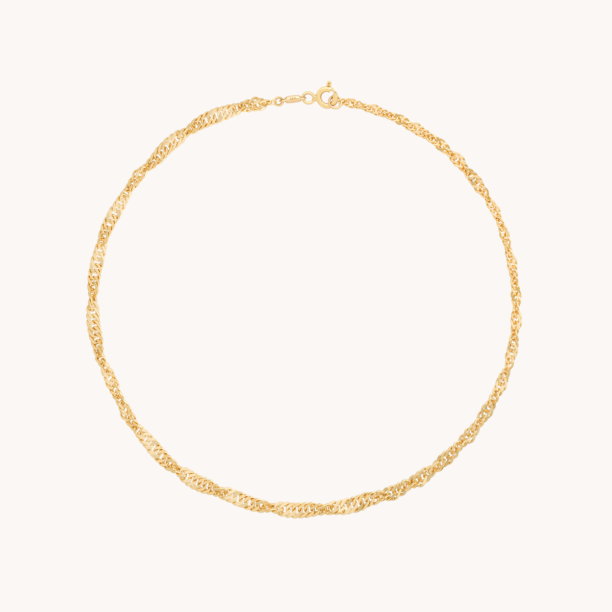 Bold Astrid Chain Anklet in Solid Gold