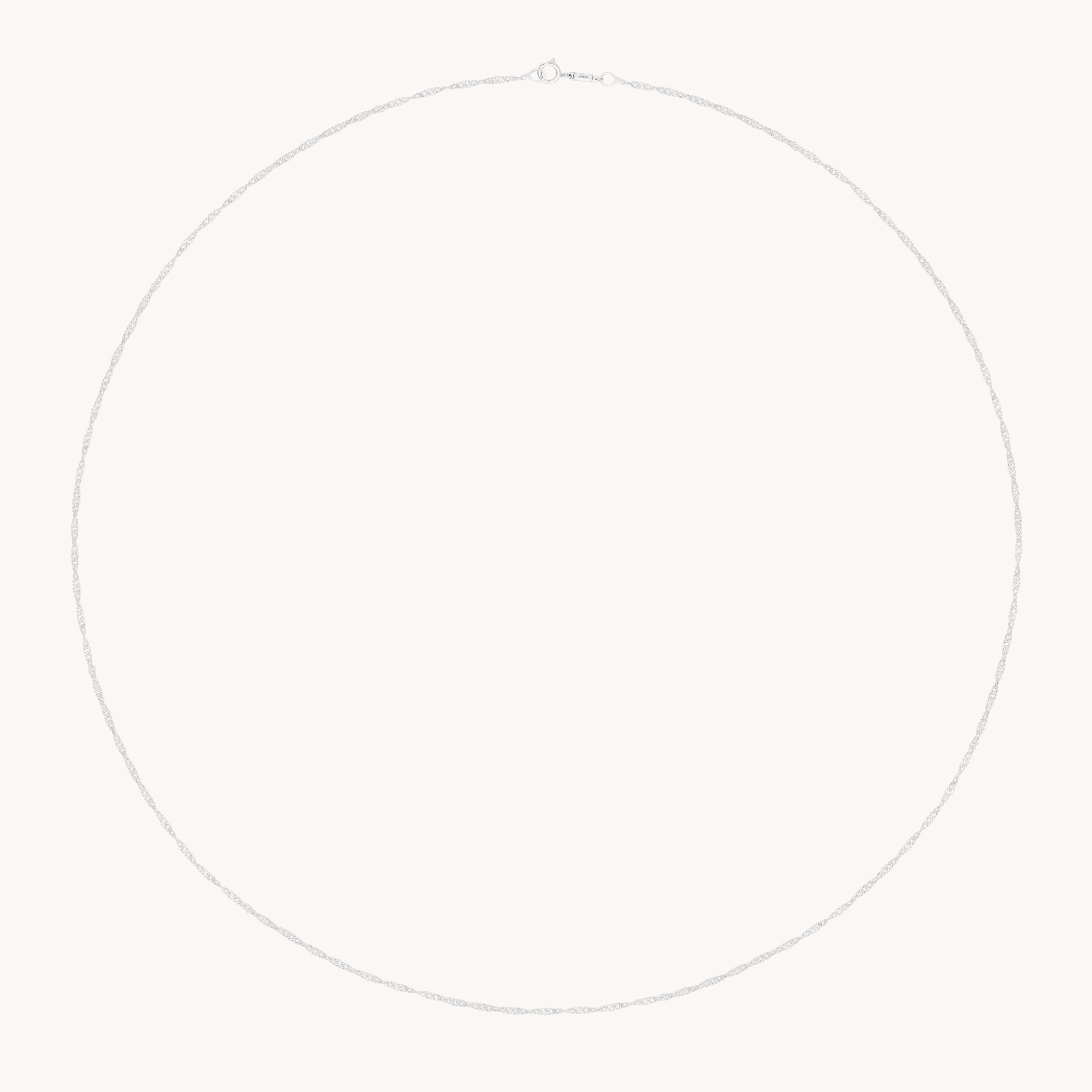 Astrid Chain Necklace in Solid White Gold