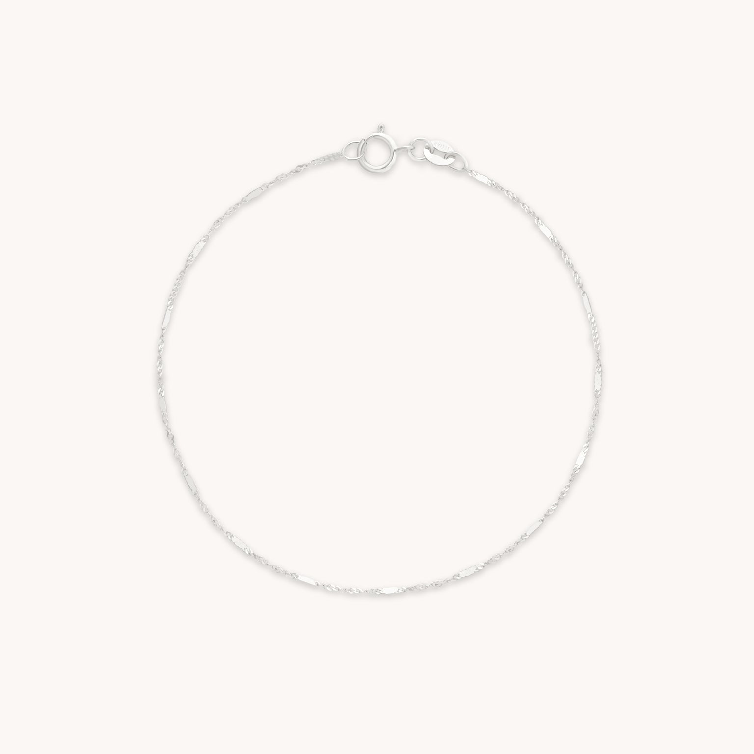 Astrid Story Chain Bracelet in Solid White Gold