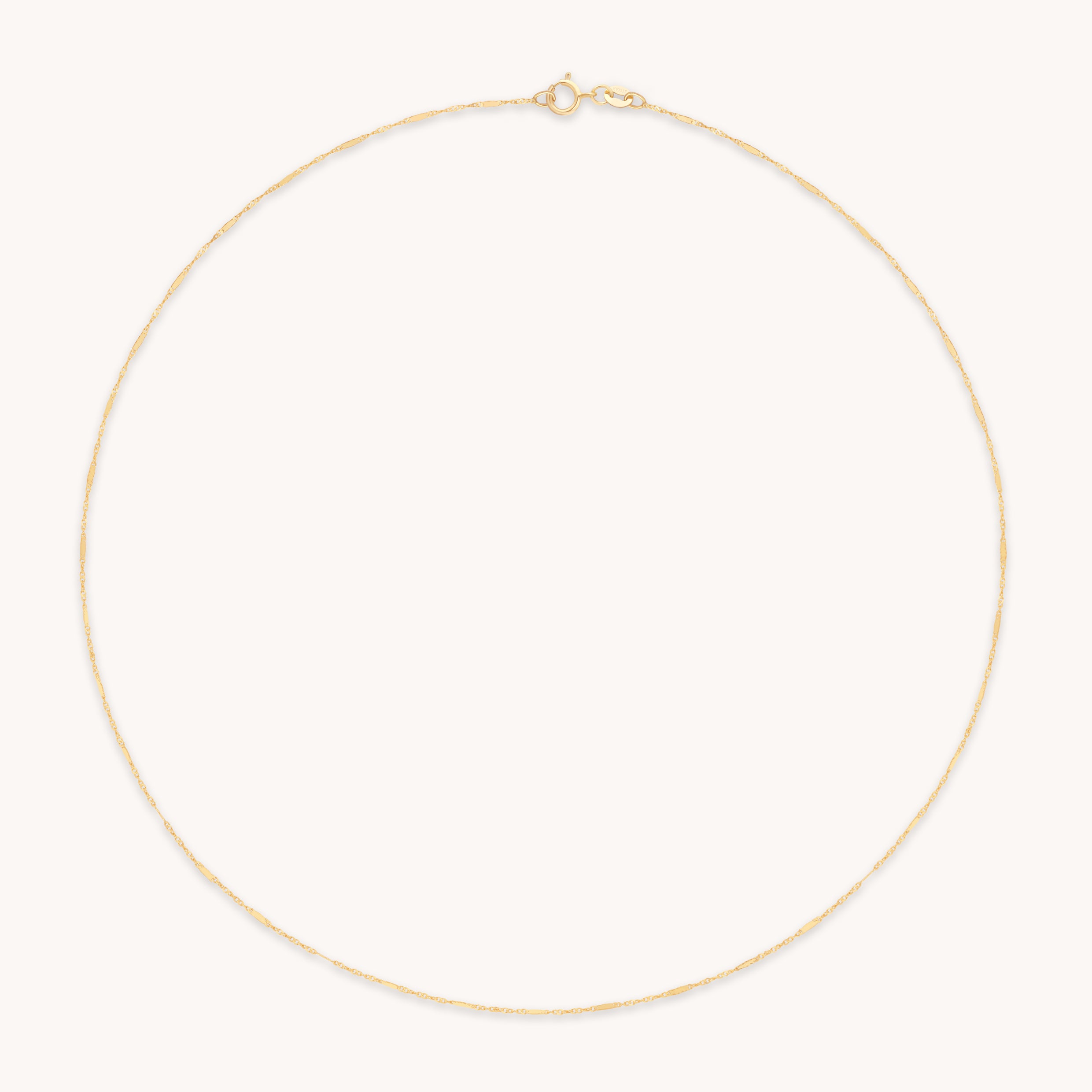 Astrid Story Chain Necklace in Solid Gold
