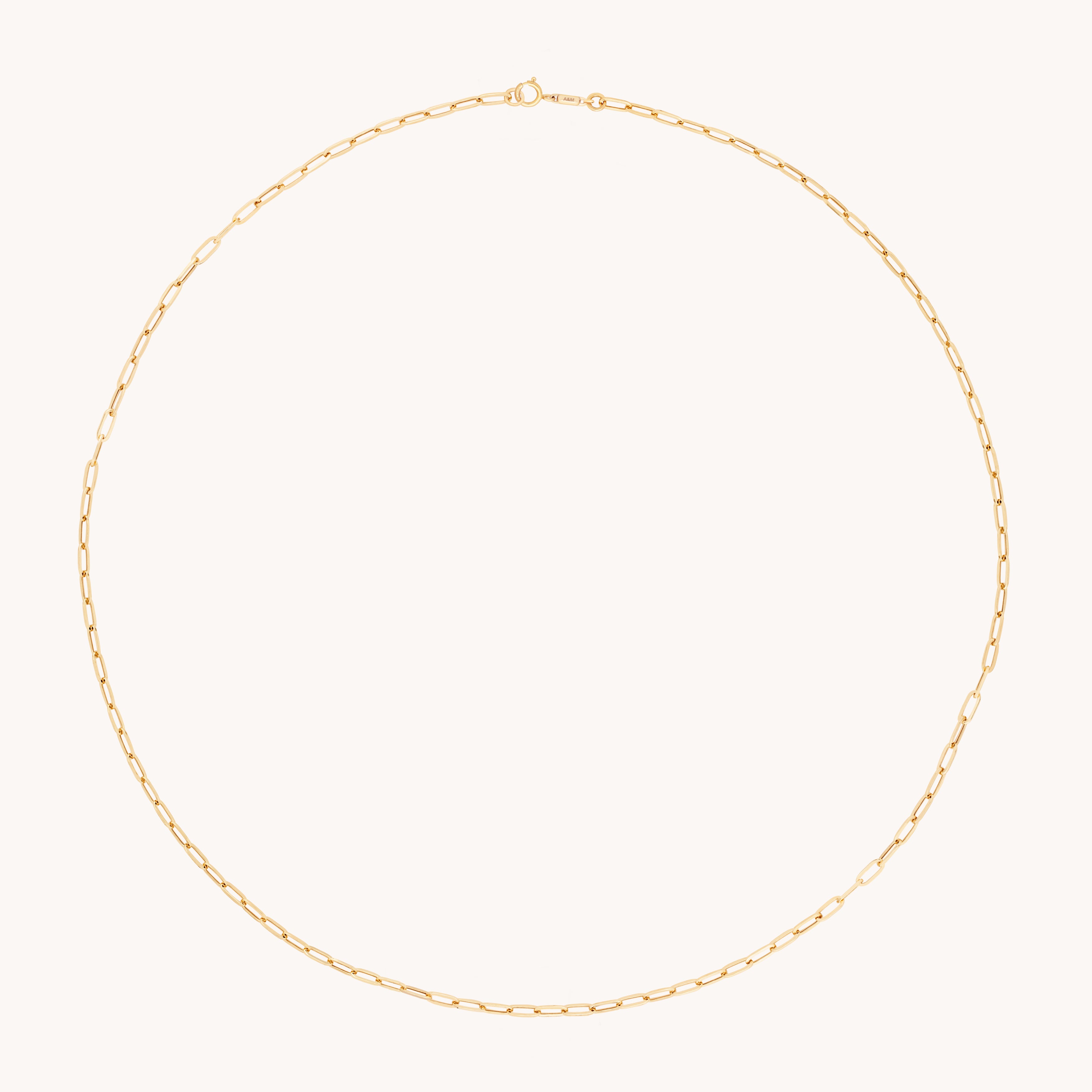 Piccadilly Chain Necklace in Solid Gold