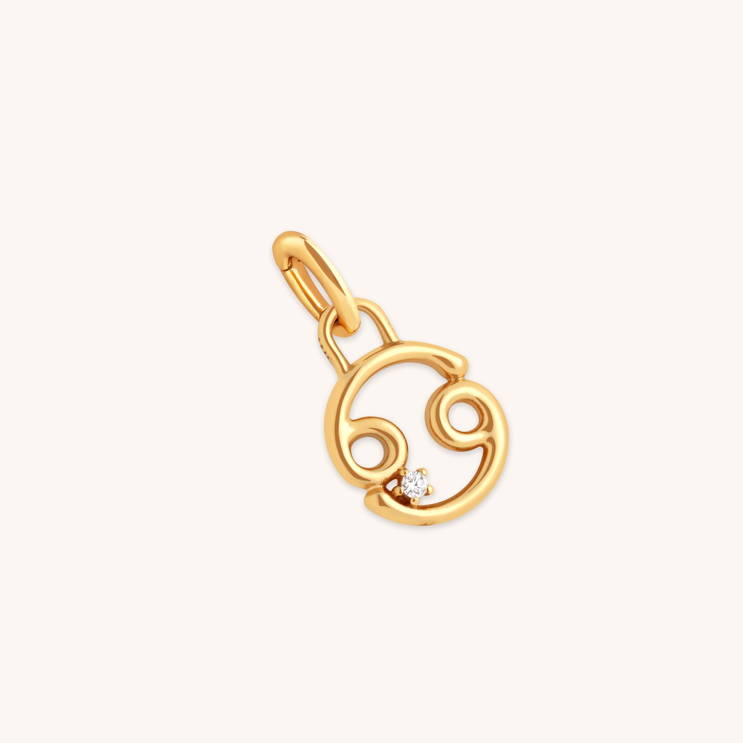 Cancer Zodiac Clip Charm in Gold