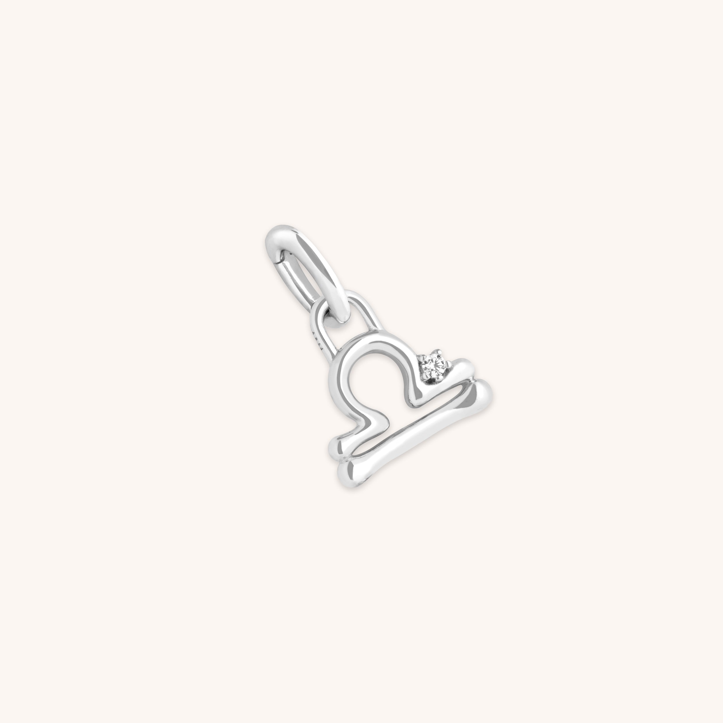 Libra Zodiac Clip Charm in Silver