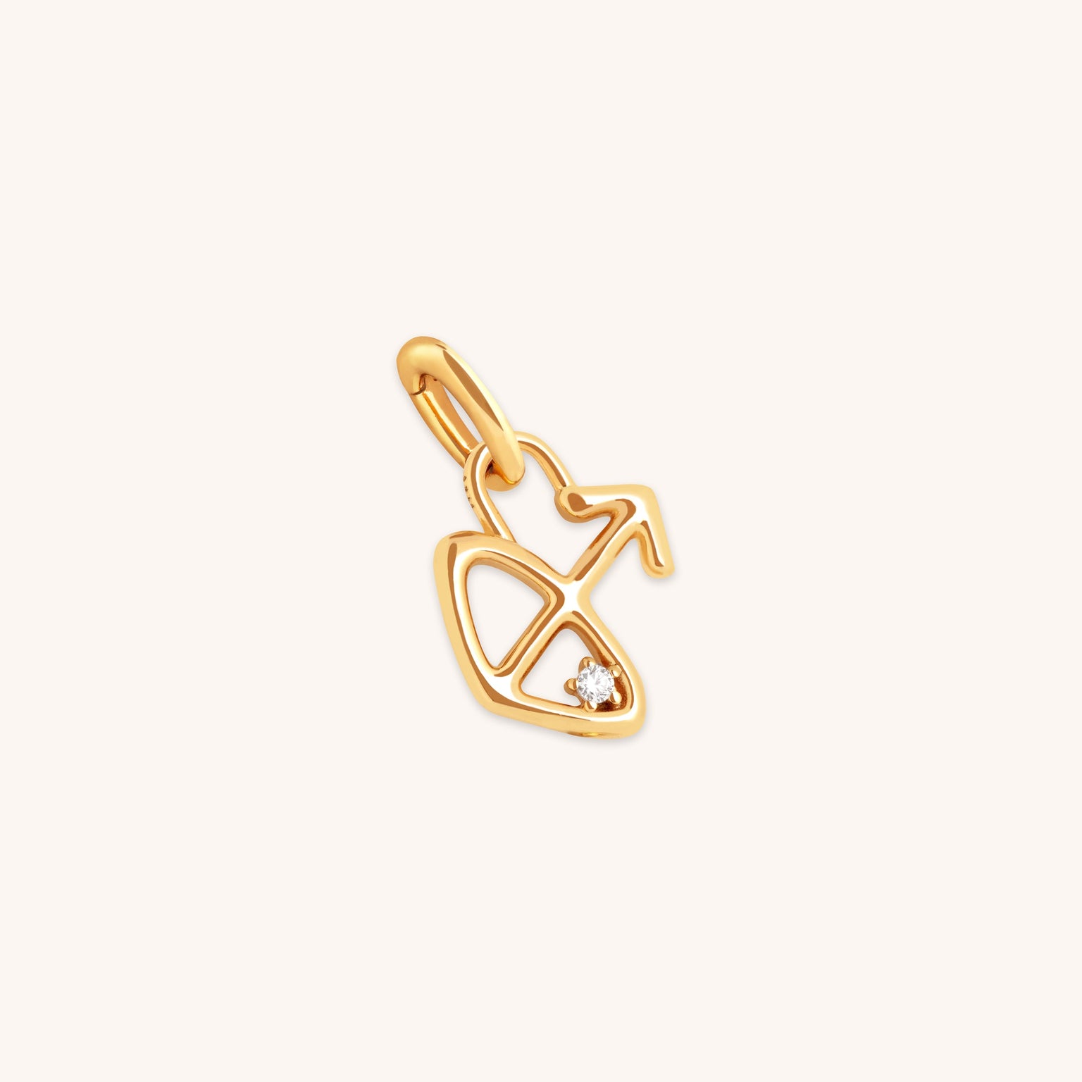 Sagittarius Zodiac Clip Charm in Gold