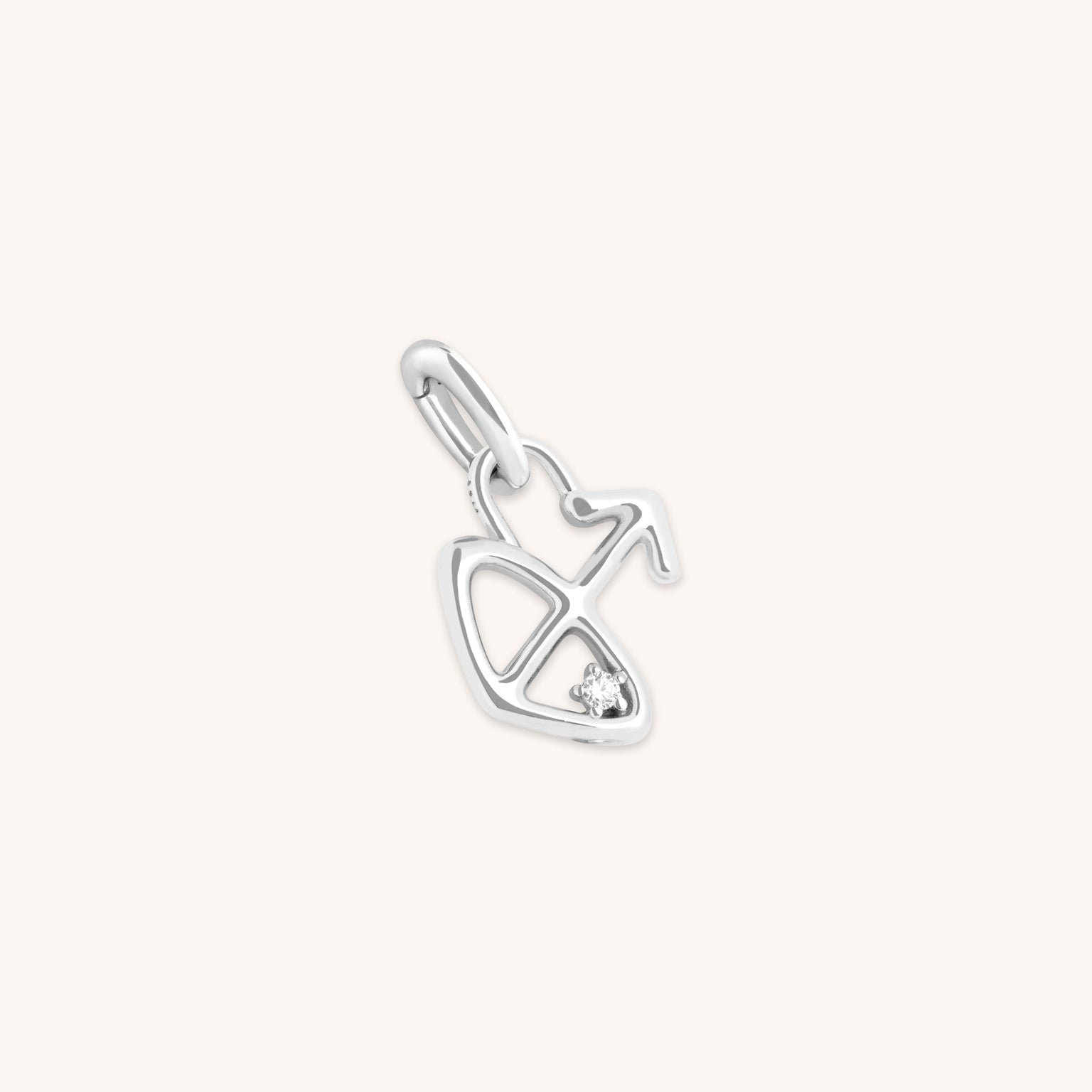 Hoop Charms - Sagittarius Zodiac Talisman Charm in Silver - Talisman Charm - Astrid & Miyu