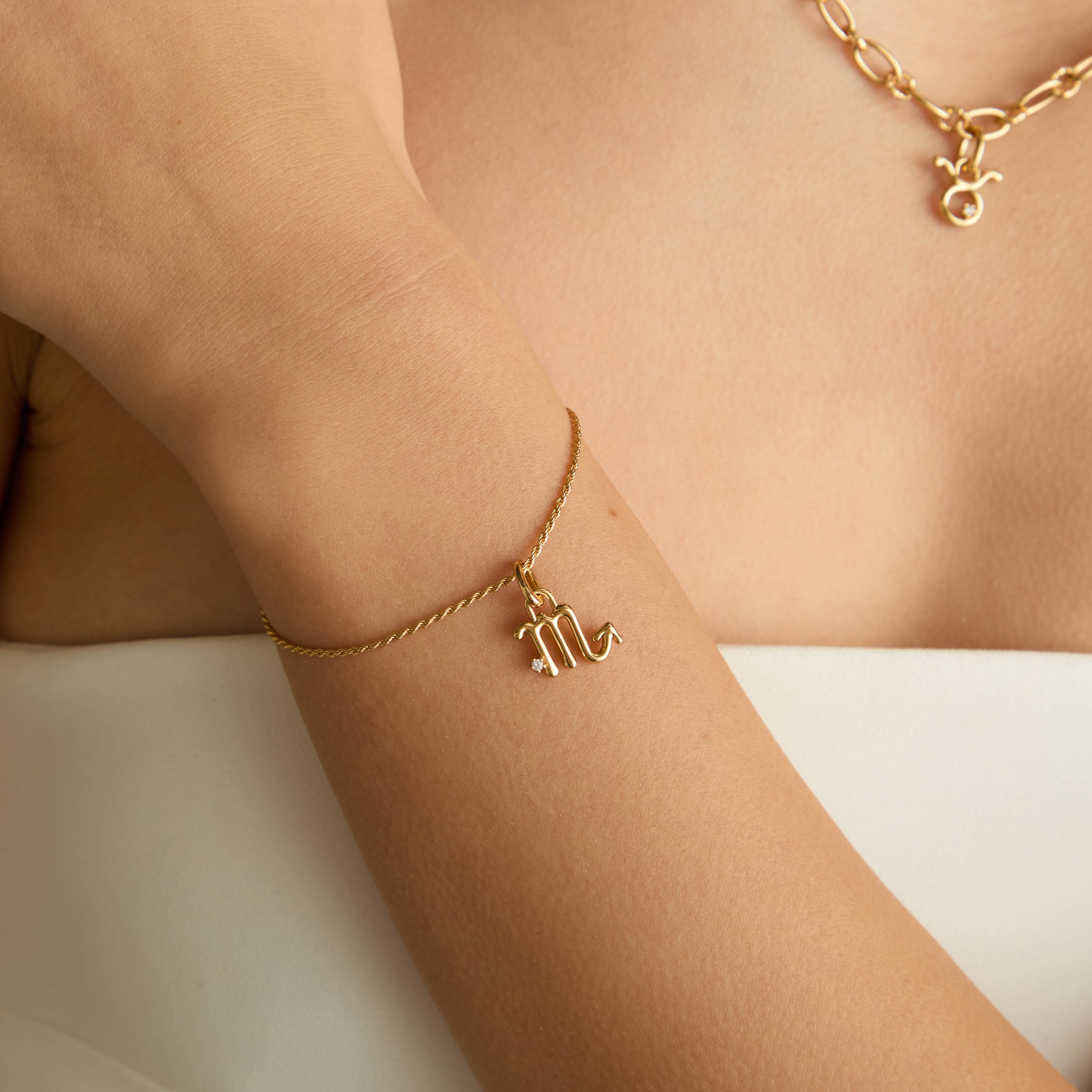 Scorpio Zodiac Clip Charm in Gold