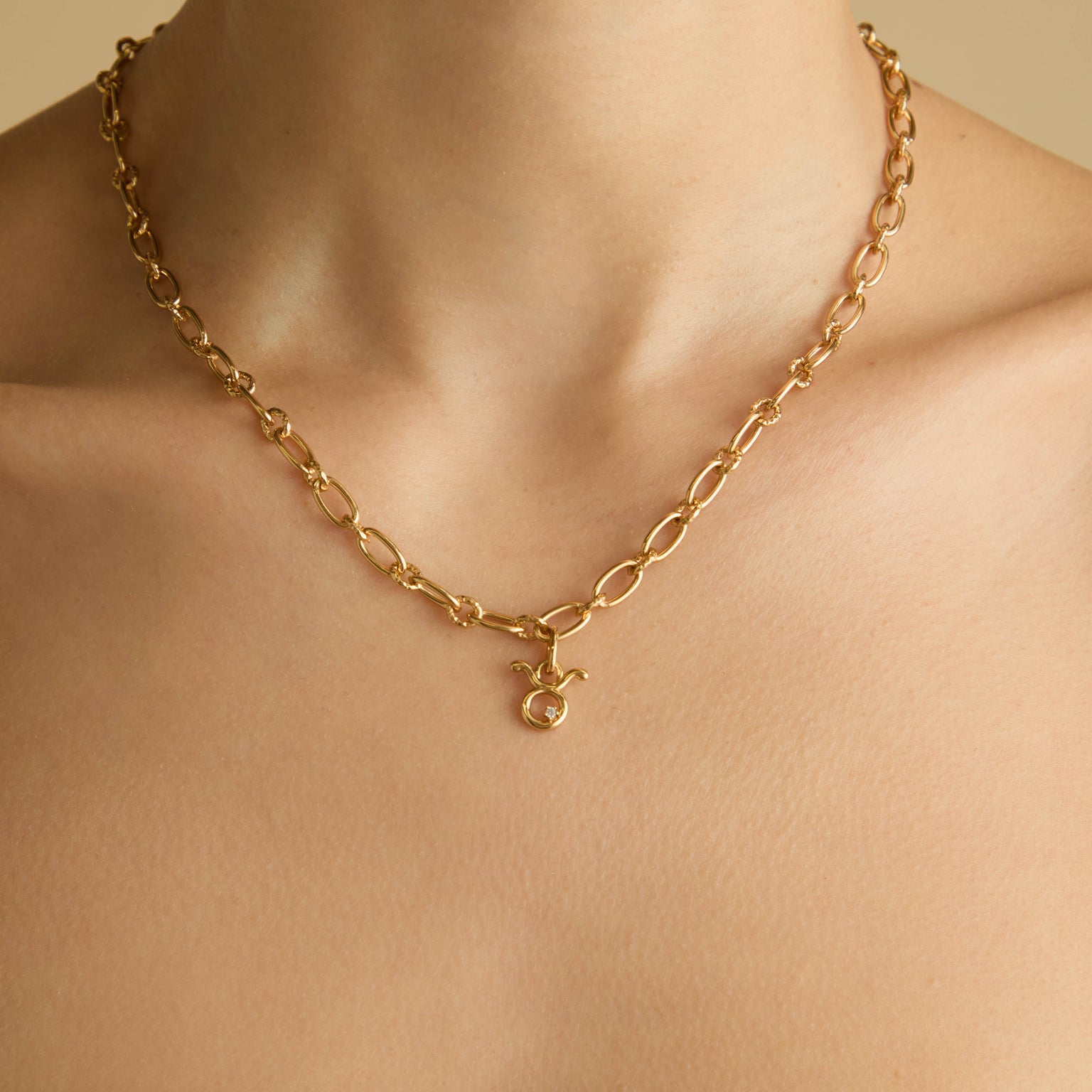 Taurus Zodiac Clip Charm in Gold