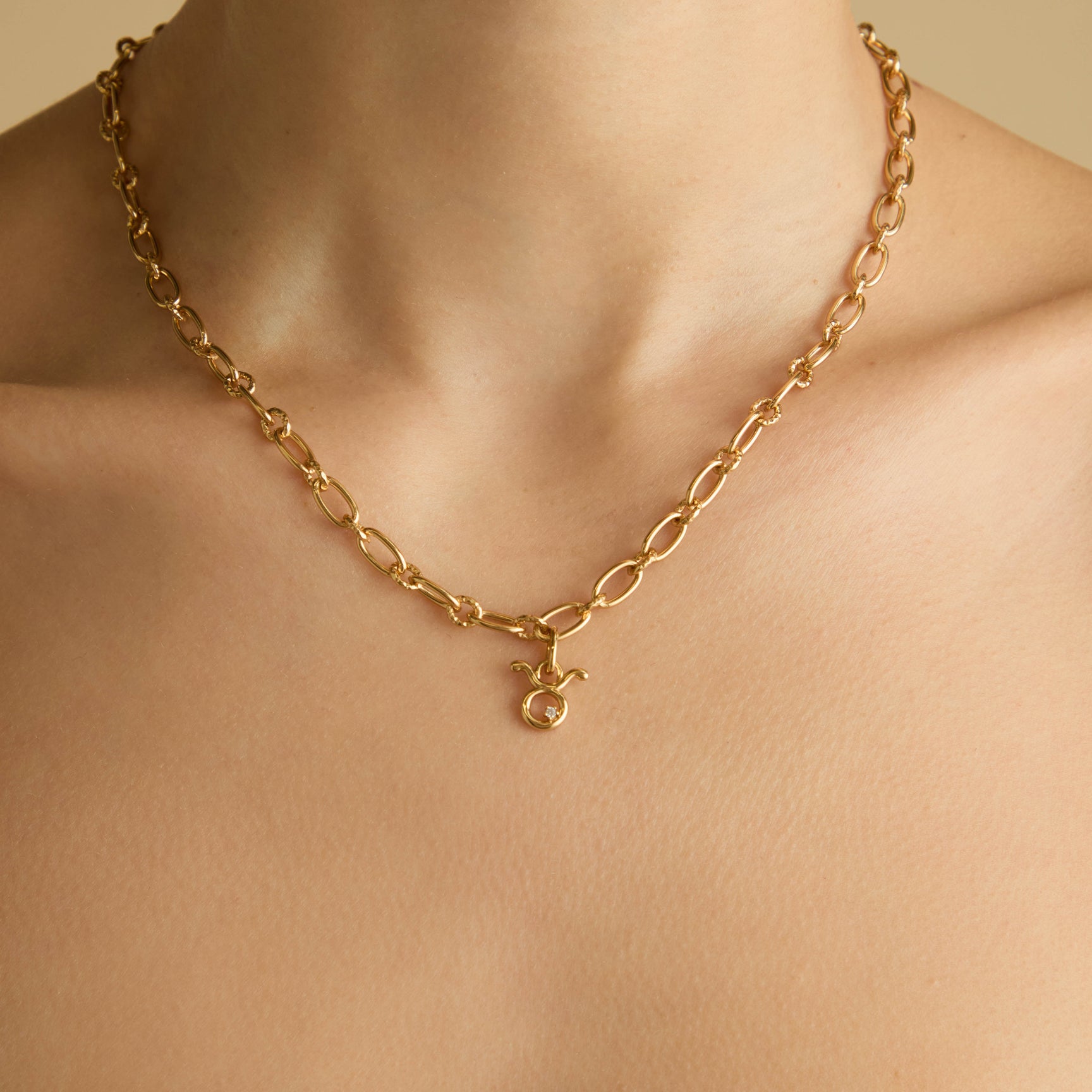 Taurus Zodiac Clip Charm in Gold